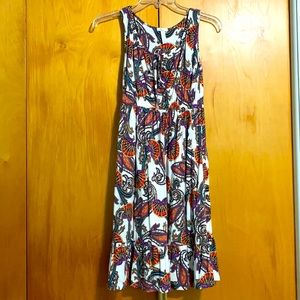 Brand Soma knee length patterned dress. No sleeves